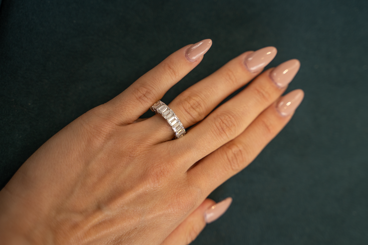 Meia aliança Emerald Cut (4.5 quilates)