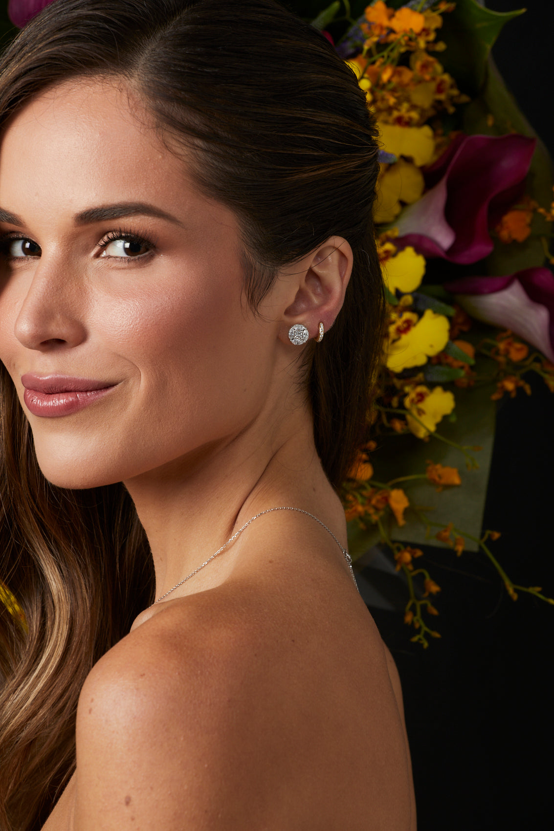 Piercing com diamantes