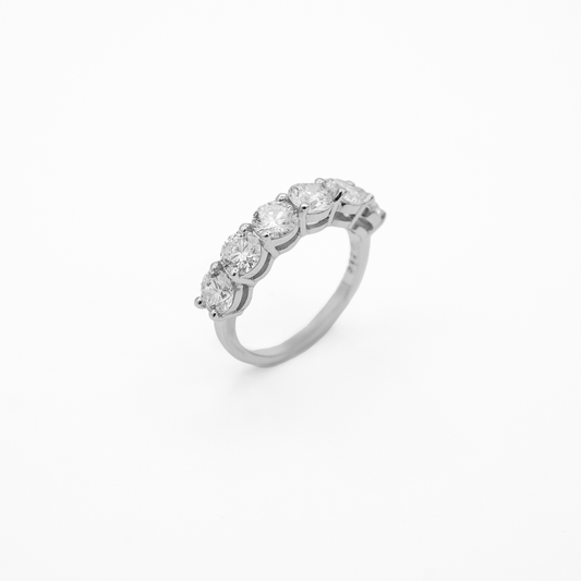 Meia aliança diamantes de 35 pontos cada (2.1ct)